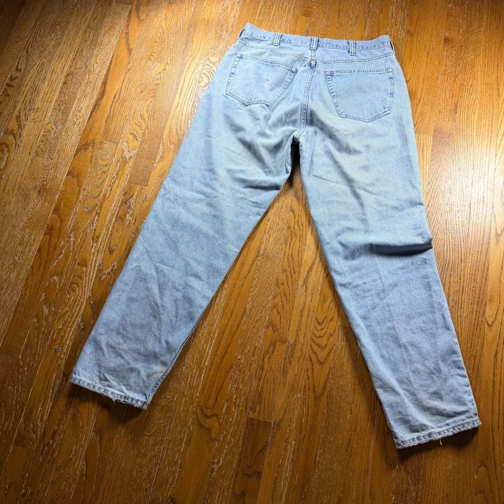 Banana Republic Denim Mens 38x32 Light Wash Straight Leg Jeans USA Made Vintage